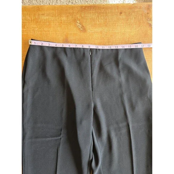 Joseph Ribkoff black wider leg pants with zipper and no buttons women's size 14 - Picture 5 of 9